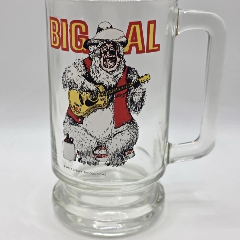 Disney country bear jamboree Big Al Glass Mug with Red and Yellow Accents